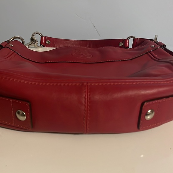 Coach Bags Coach Zoe Crimson Red Leather Hobo Bag Very Good